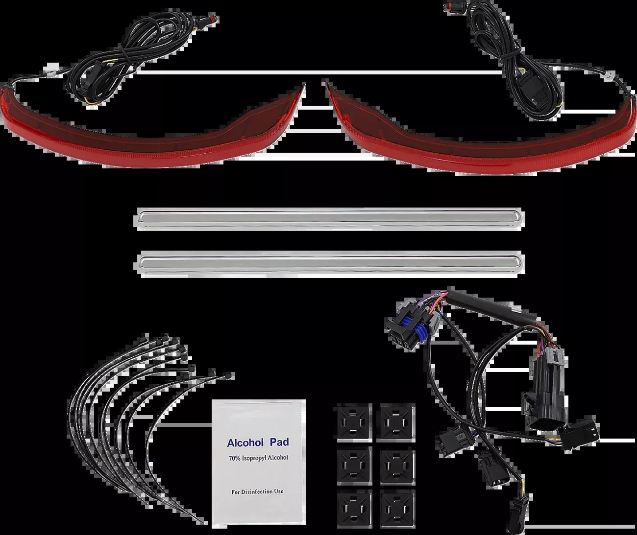 Custom Dynamics Red Low Profile Saddlebag Lights for 2015-2024 Indian Chieftain