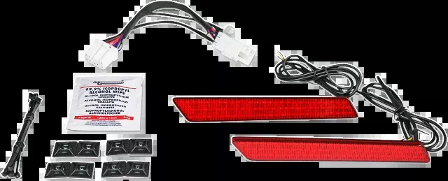 Custom Dynamics Red Saddlebag LED Latch Lights fits 1997-2013 Harley Touring