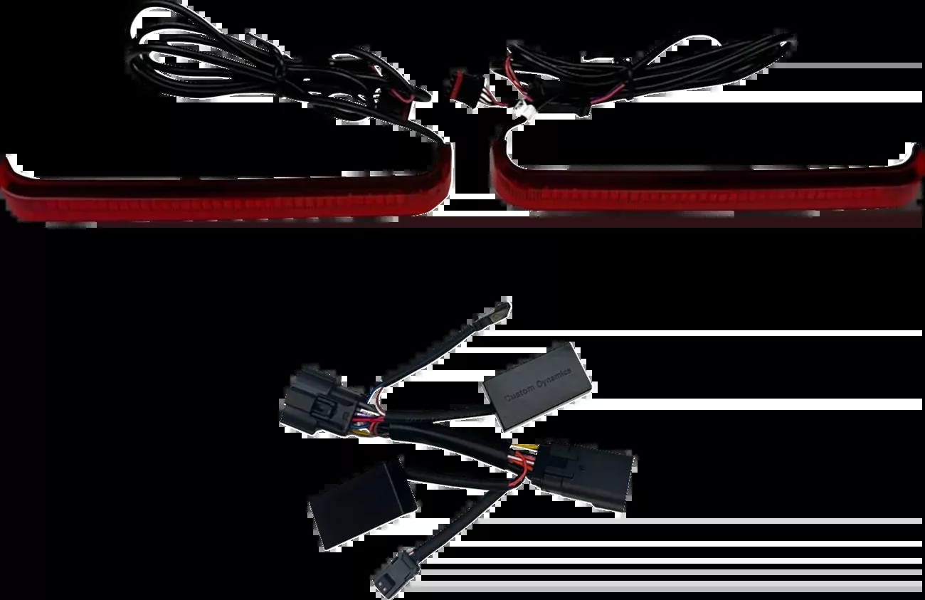 Custom Dynamics Saddlebag Lights - Low Profile - Red LEDs - Red Lens - CD-LP-2026-R