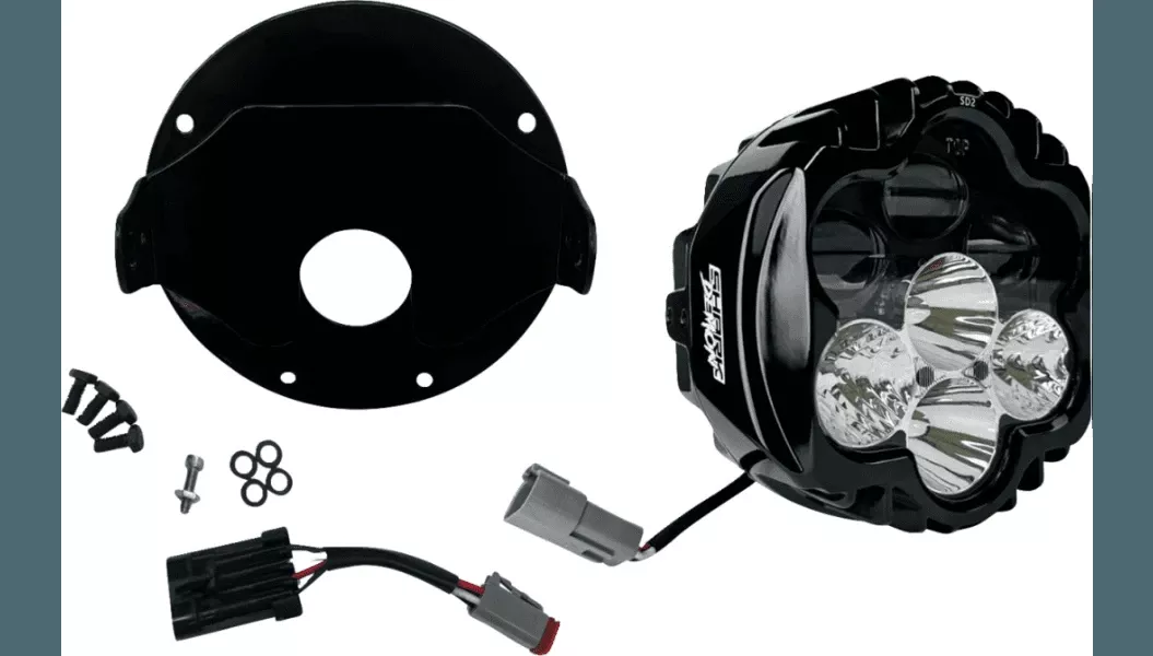 Custom Dynamics Shark Demon 2 Performance LED Headlight for ’22-24 Harley Davidson Softail Low Rider ST FXLRST