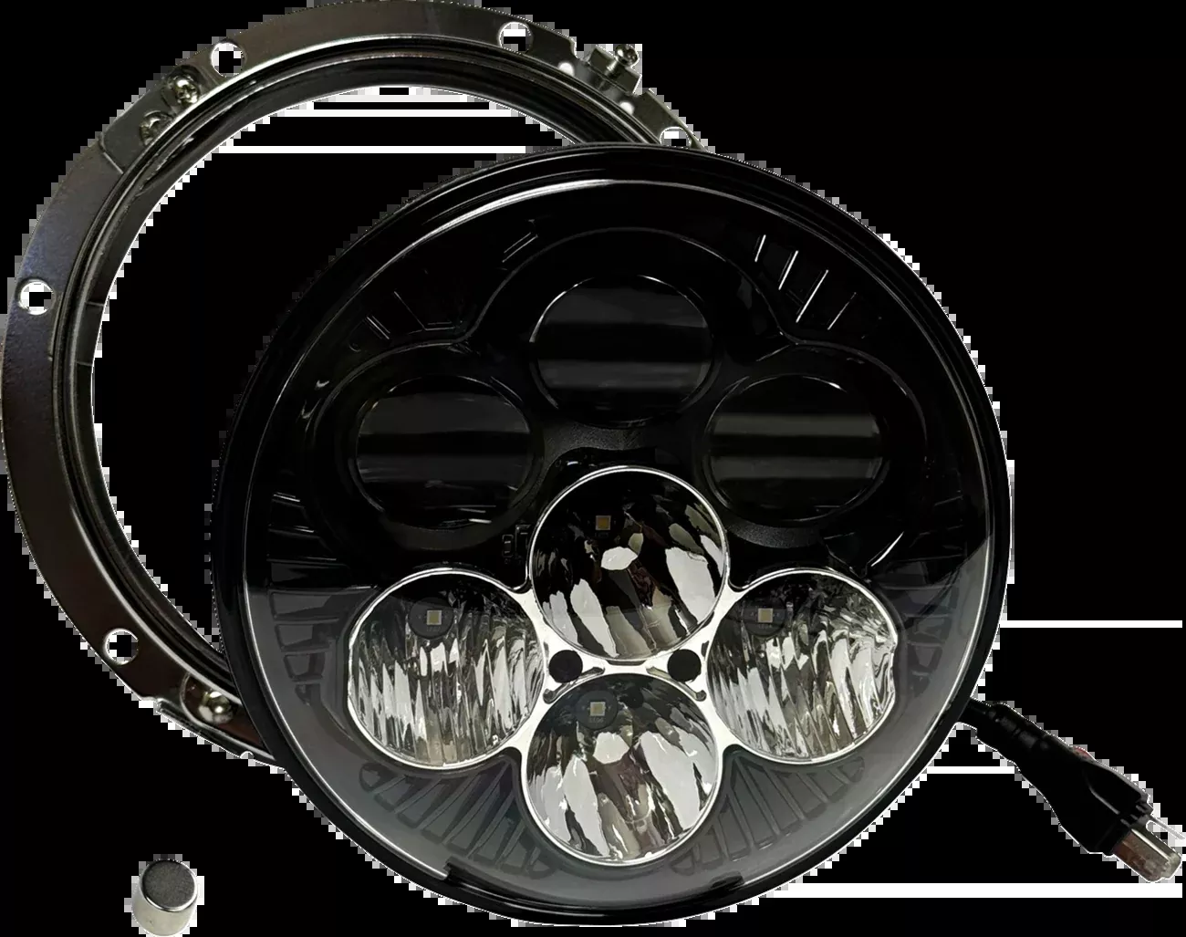 Custom Dynamics Shark Demon 7" Color Changing Headlight for 94-13 Harley Touring
