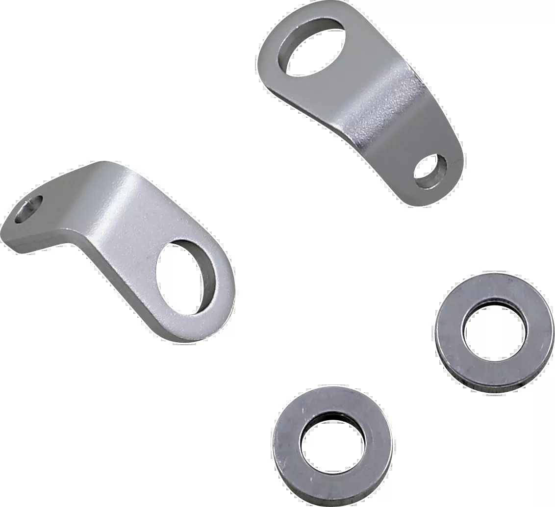 Custom Dynamics Silver Micro Bullet Turn Signal L Mounting Brackets for Harley