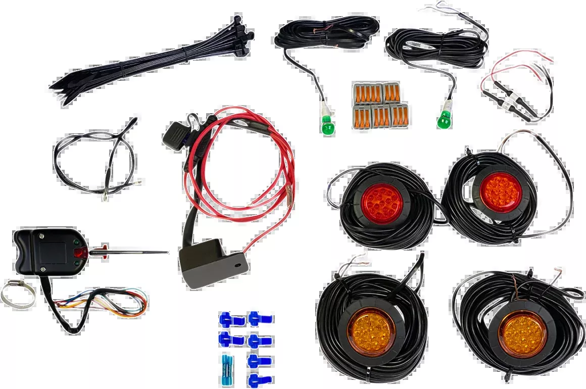 Custom Dynamics Universal ATV UTV Offroad Amber Red LED Turn Signal Kit & Switch