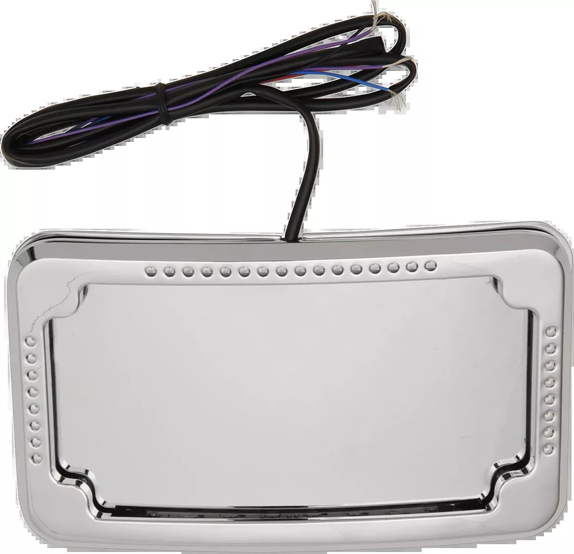 Cycle Visions Slick Signals LED Chrome Rear Motorcycle License Plate Frame