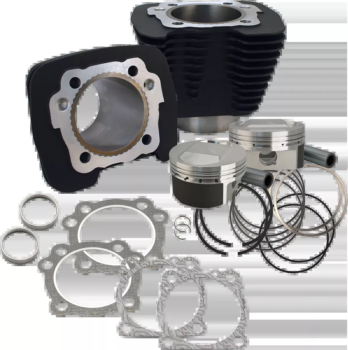 Cylinder Kit - 1200 cc Conversion - 11.2:1 Compression Ratio - Wrinkle Black - XL