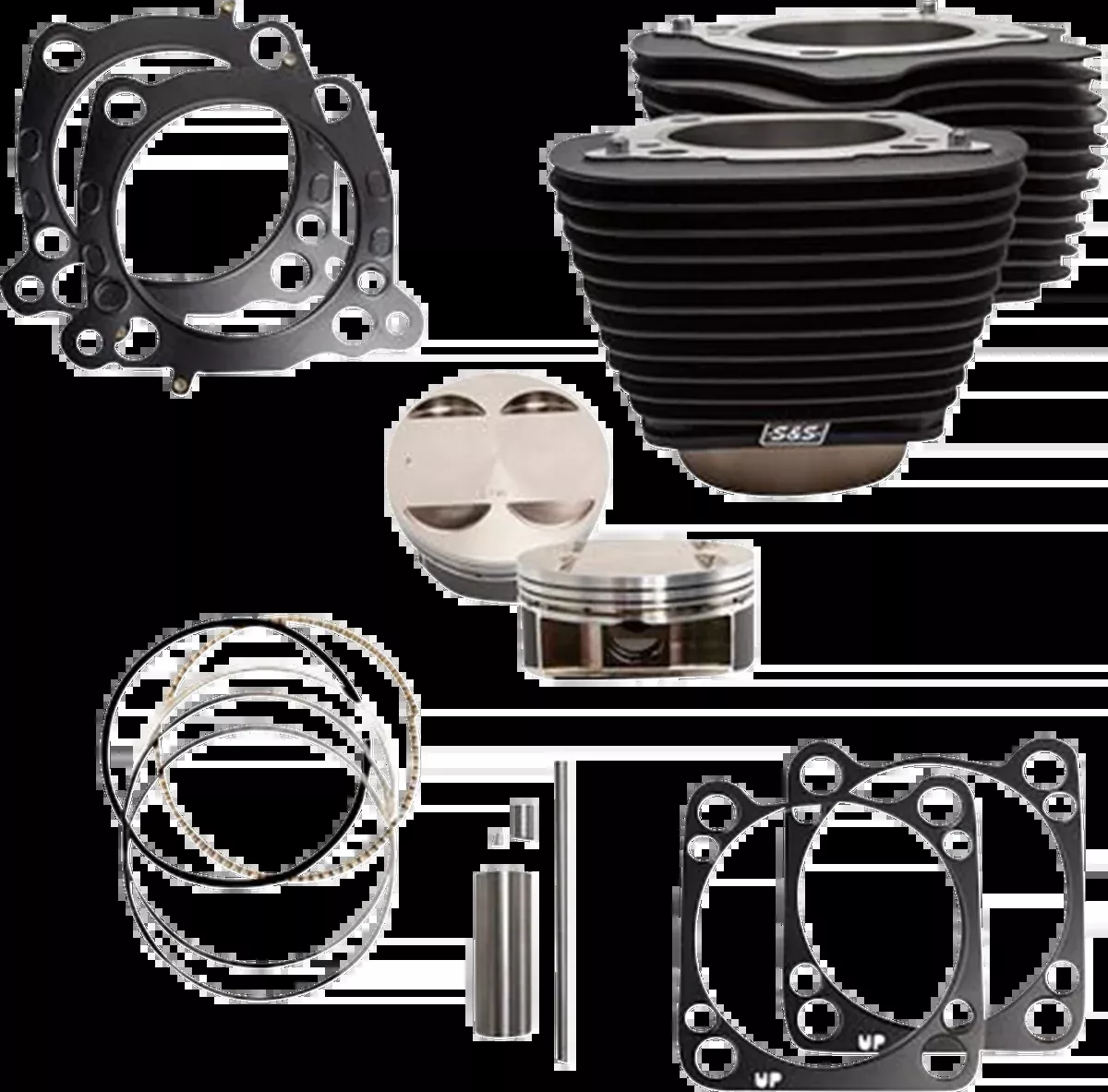 Cylinder Kit – 4.625″ Stroke – Wrinkle Black w/o Highlights – M8