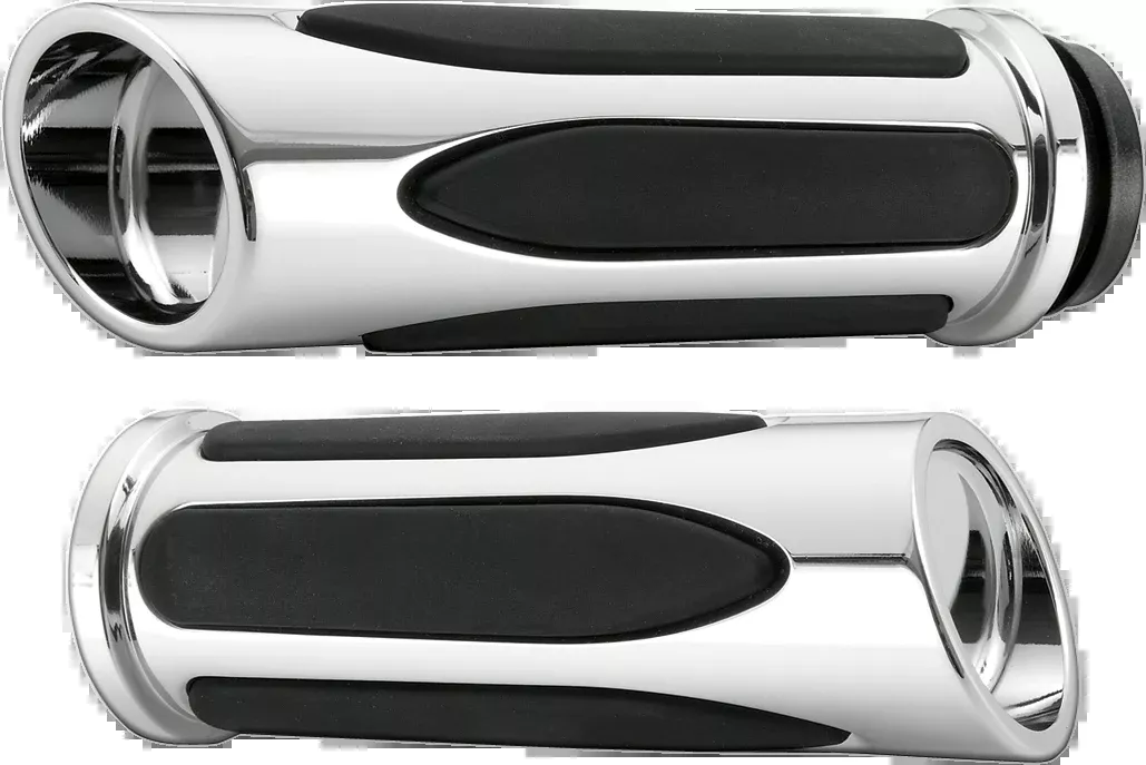 Deep Cut Comfort Series Grips - Cable - Chrome