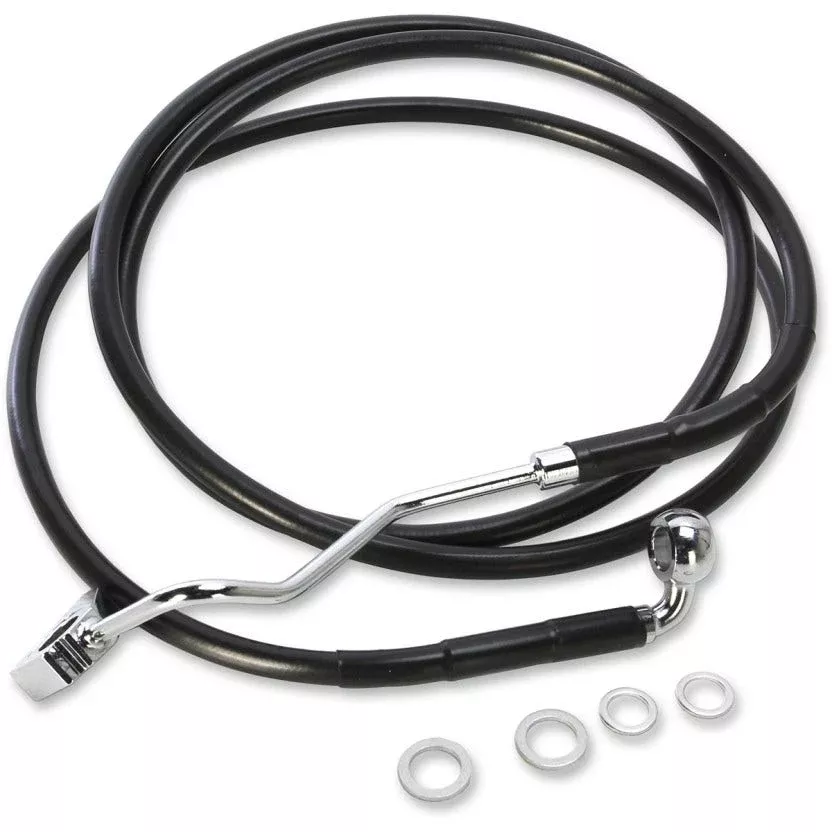 Drag Black Vinyl Front Stock Length Upper Brake Line Harley FLTRX/S 15-18