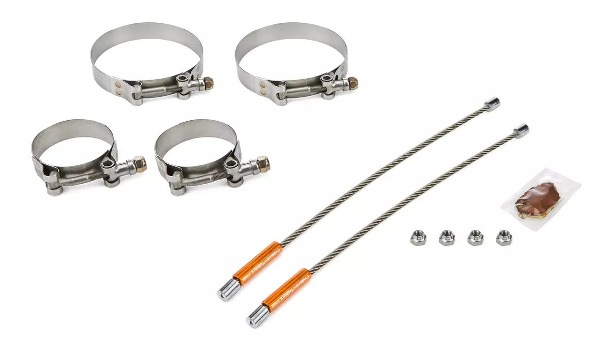 Drag Race Solutions 10in Lite Tether Set 2.375 Pri / 4.000 Clamp 2010-2375-4000