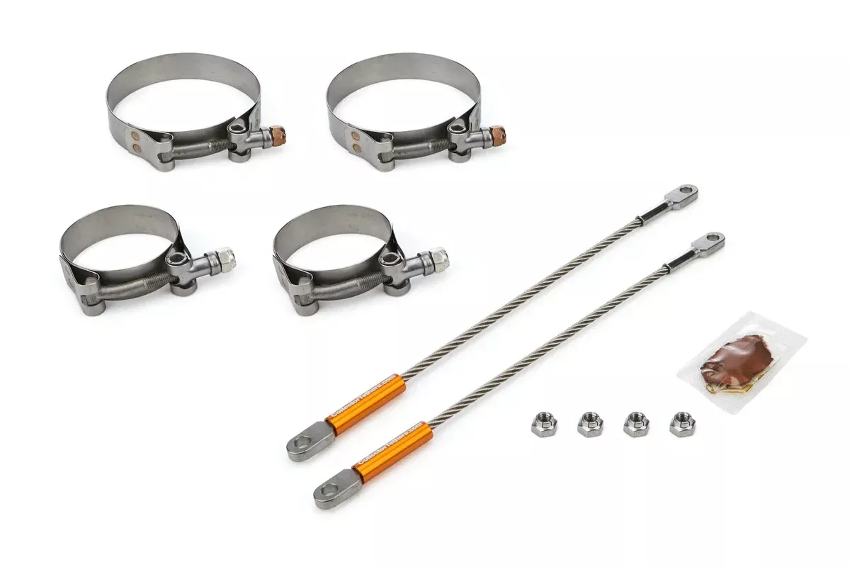 Drag Race Solutions 10in Premium Tether Set 2.125 Pri / 3.500 Clamp 0010-2125-3500