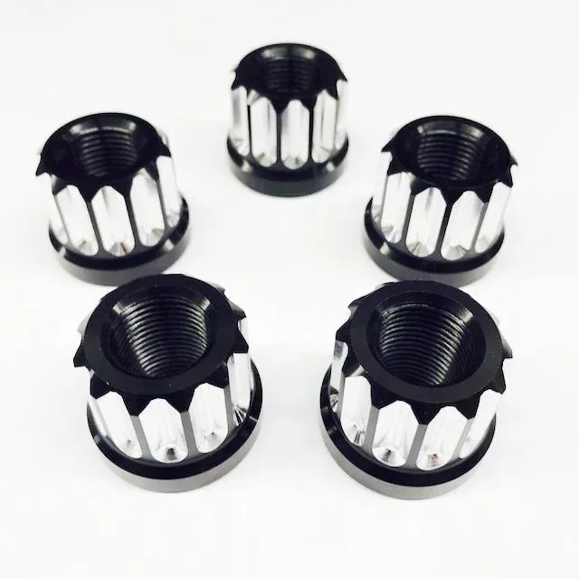 Drag Race Solutions Billet Aluminum 12pt Lug Nuts 5/8 5 pack 7505-625M