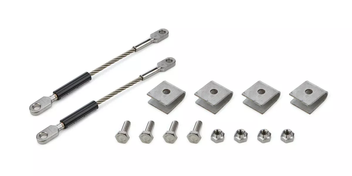 drag race solutions S.S. Weld On Tether Kit Collector Tethers 4040-WSS-BLK