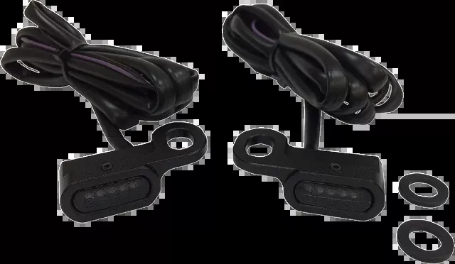 Drag Specialties Black LED Handlebar Marker Lights for 09-17 Harley Touring FLHX