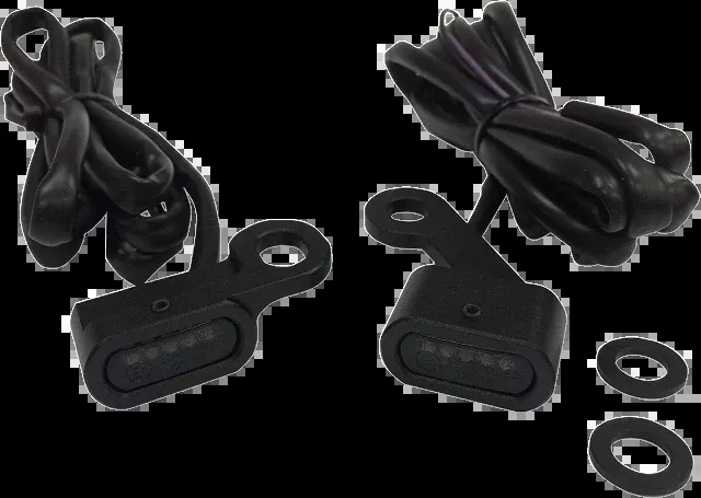 Drag Specialties Black LED Handlebar Marker Lights for 2004-22 Harley Sportster