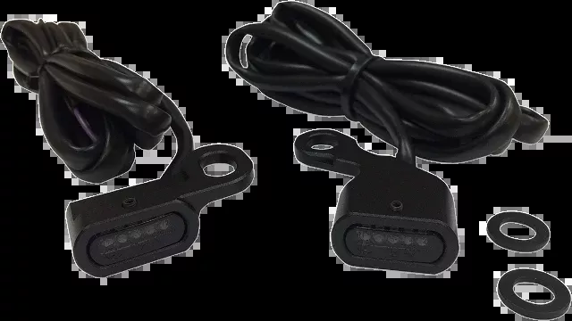Drag Specialties Black LED Handlebar Marker Lights fits 1996-2017 Harley Dyna