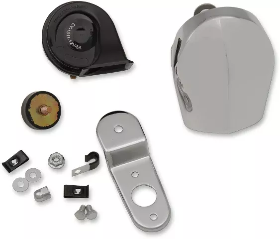 Drag Specialties Chrome 110db Electric Horn Kit fits 1990-24 Harley Dyna Touring