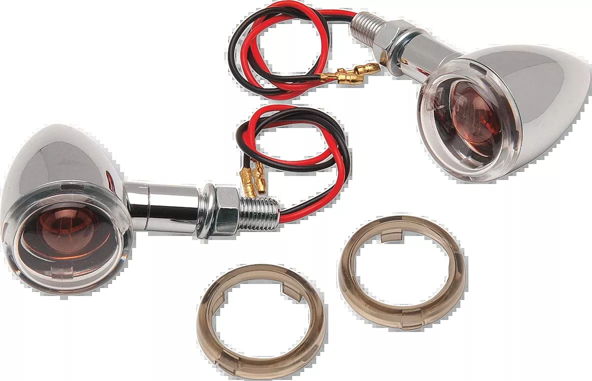 Drag Specialties Front Chrome Mini Deuce Turn SignalMarker Light Kit Harley