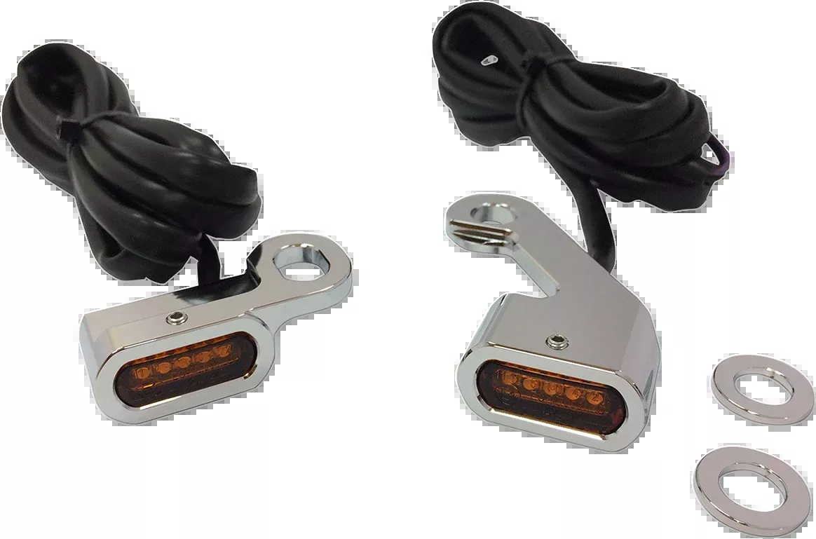 Drag Specialties LED Handlebar Marker Lights 2009-2023 Harley Softail Touring