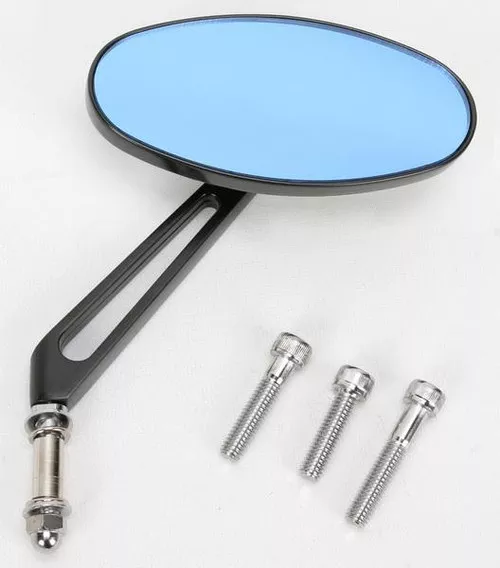 Drag Specialties Mirror Stealth I Black/Blue Sapphire (0640-0287)