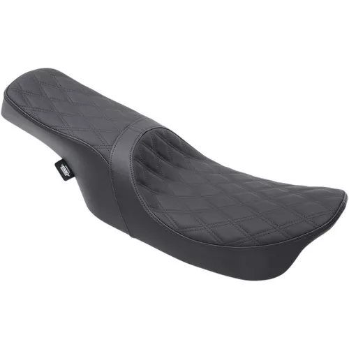 Drag Specialties Predator 2-Up Seat for 1997-2007 Harley FLHR/FLHX - Double Diamond Black