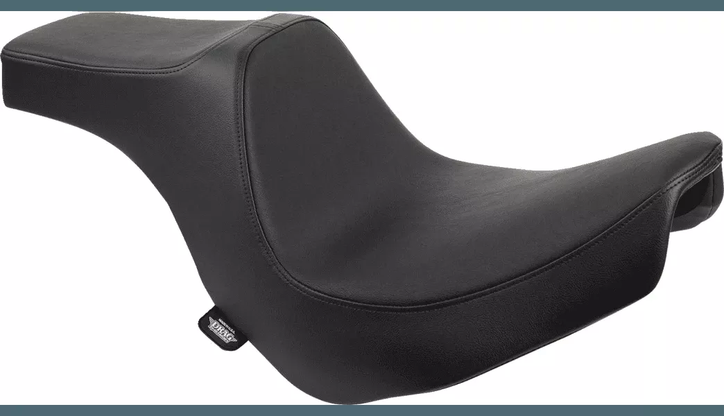 Drag Specialties Predator III Seat for '18-Up Harley Davidson Softail Low Rider Models and Sport Glide - Double Diamond/Black w/ Silver Stitching