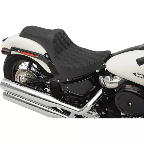 Drag Specialties Predator III Seat for 2018-2024 Harley Softail* - Double Diamond Black