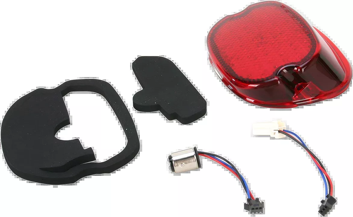 Drag Specialties Red Low Profile LED Taillight Bottom Tag Light 1999-2023 Harley
