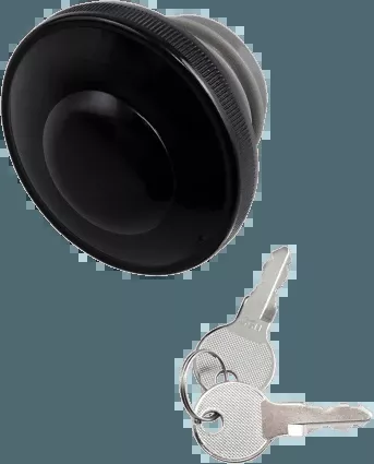 Drag Specialties Screw In Locking Gas Cap for L'96-Up Harley Davidson Models - Gloss Black (Choose Vented or Non-Vented)