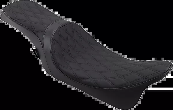 Drag Specialties Seats Predator 2-Up Seat – Double Diamond – Black Stitching – FL ’08-’23