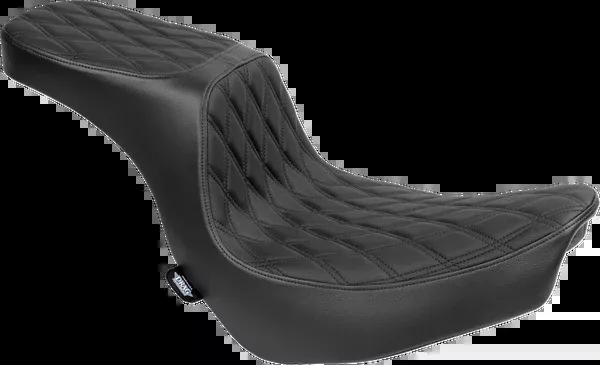 Drag Specialties Seats Predator 2-Up Seat – Vinyl – Double Diamond – Black Stitching – FLSB/FXLRS ’18-’24