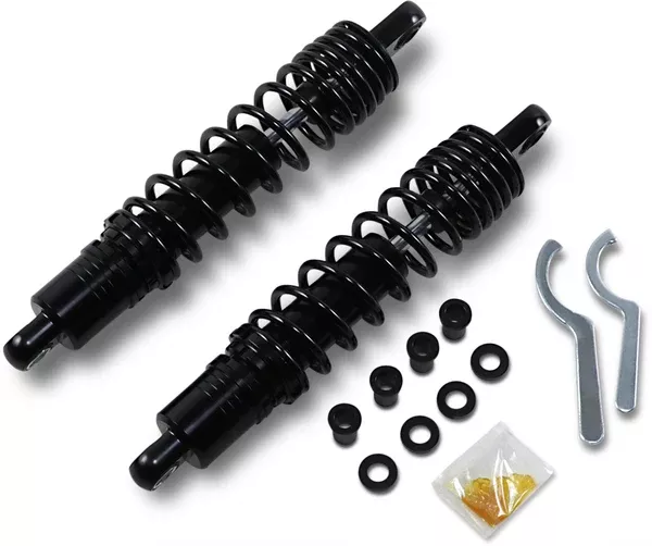 Drag Specialties Shocks Premium Ride-Height Adjustable Shocks – 13.5″ – Standard – Black