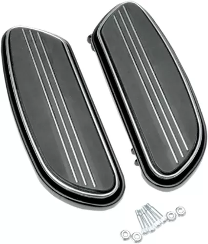 Drag Specialties Sweeper Driver Black Floorboards fits 1987-2026 Harley Touring