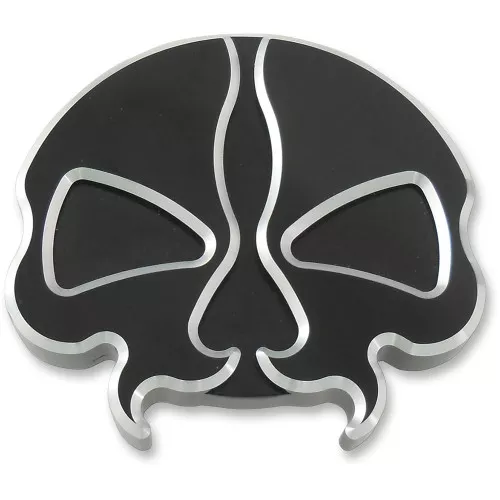 Drag Specialties Vented Split Skull Gas Cap for 1996-2020 Harley - Black