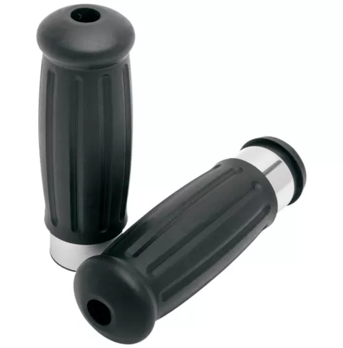 Drag Specialties Vintage Throttle by Wire Black Handlebar Grips (0630-0595)