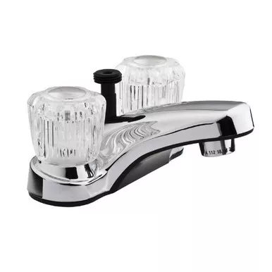Dura Faucet DF-PL720A-CP RV Bathroom Faucet Chrome with Acrylic Knobs