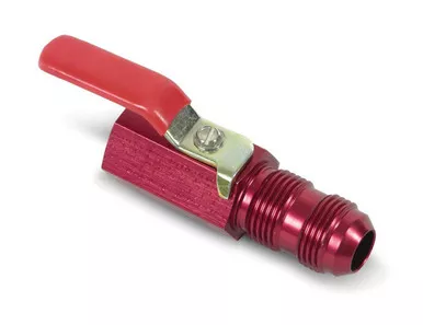 Earls Shut Off Valve 1/2 Npt -10an Bulkhead (Red Alm) 230505ERL
