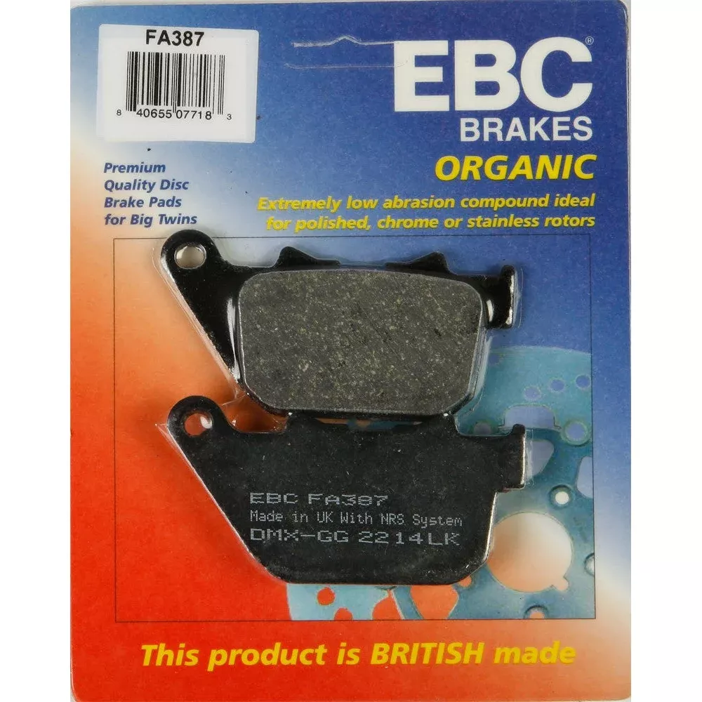 EBC 1 Pair FA Series Organic Replacement Brake Pads MPN FA387