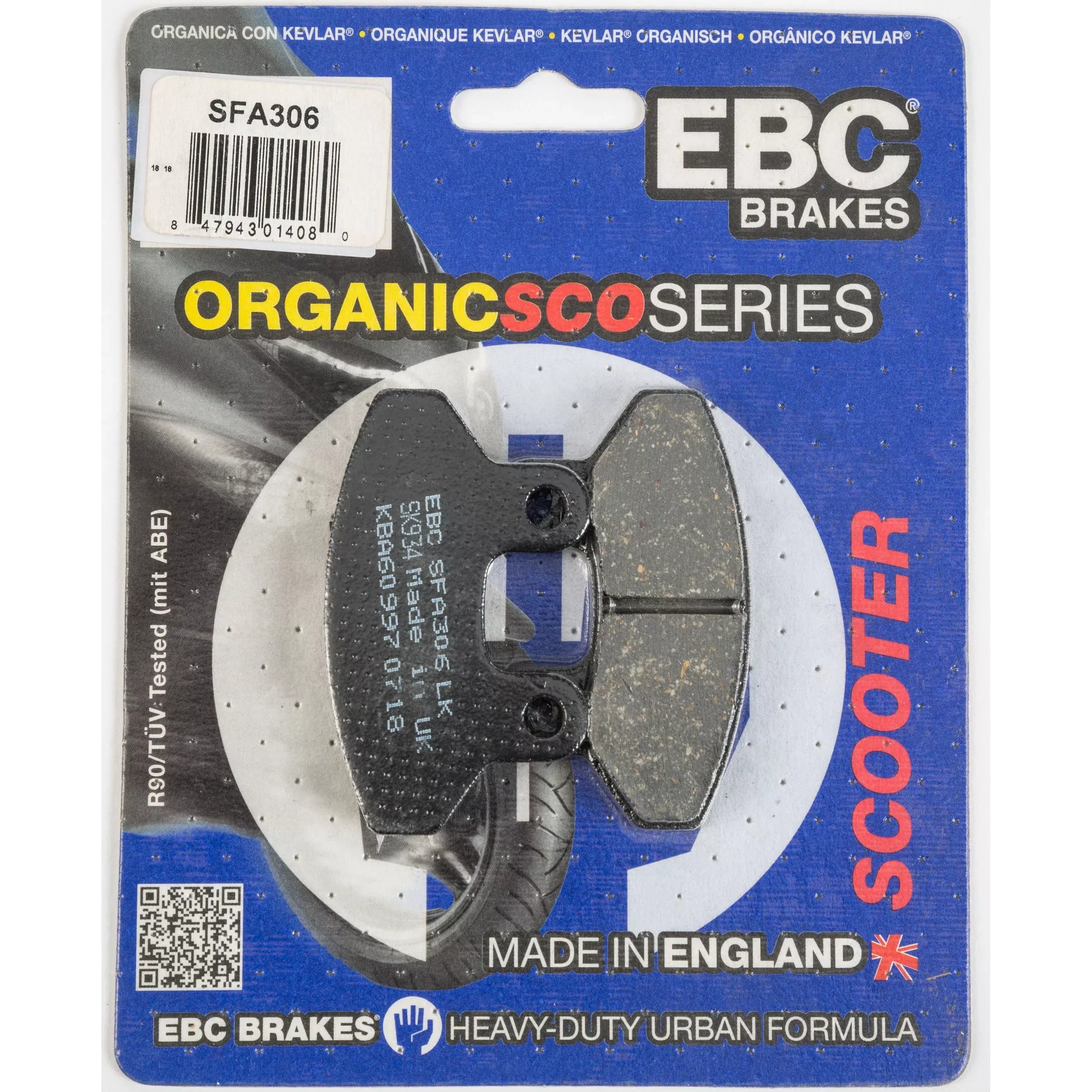 EBC 1 Pair Premium SFA Organic OE Replacement Brake Pads MPN SFA306
