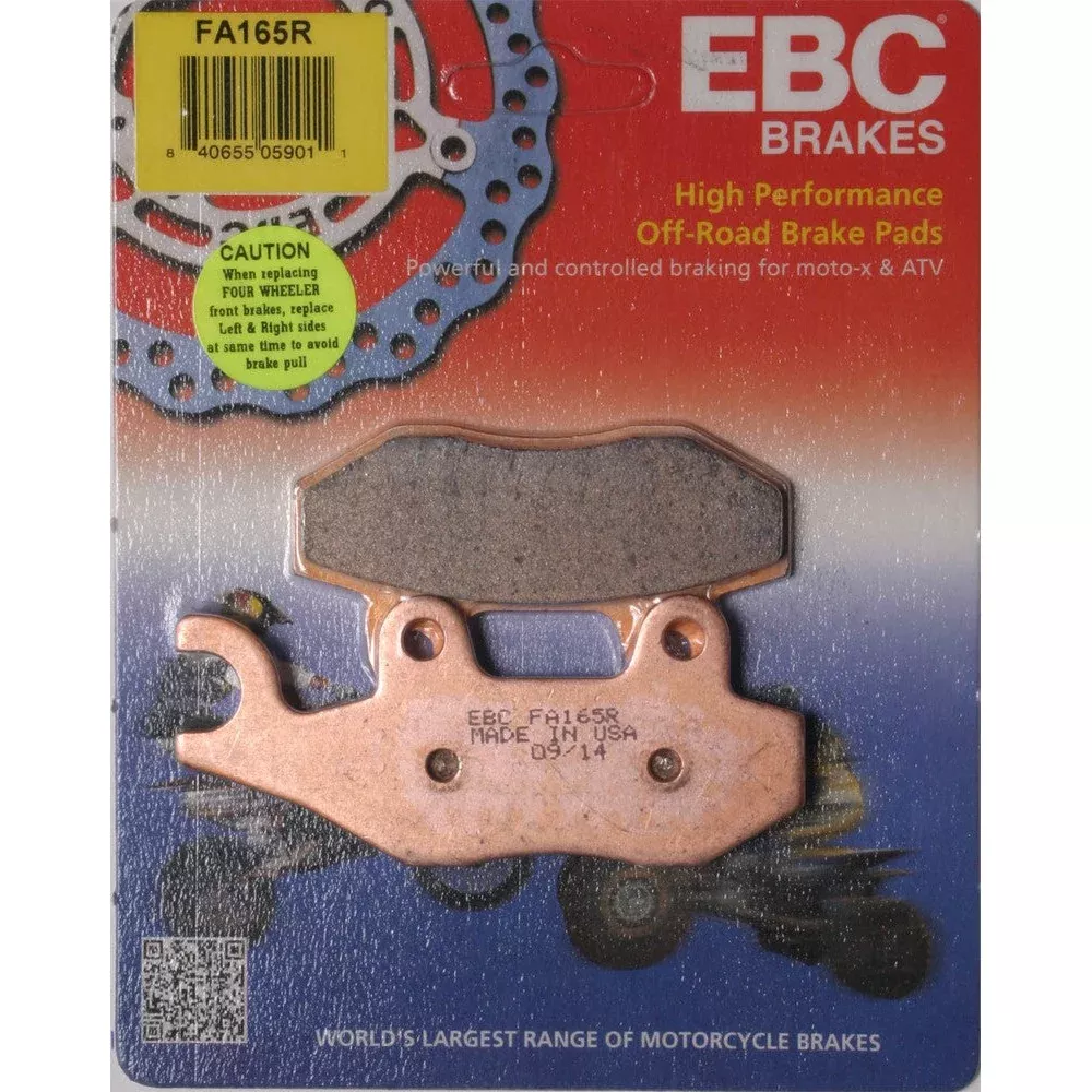 EBC 1 Pair Sintered R Series Heavy-Duty Brake Pads MPN FA165R