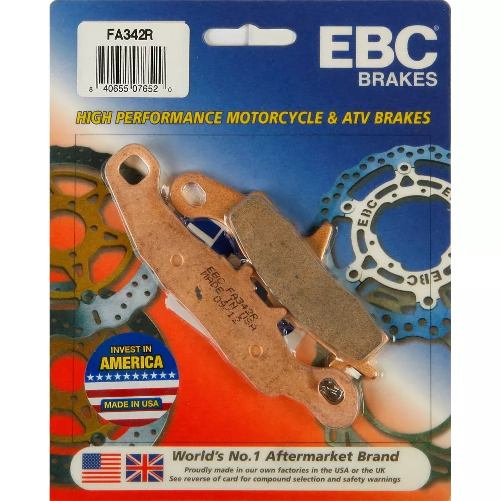 EBC 1 Pair Sintered R Series Heavy-Duty Brake Pads MPN FA342R