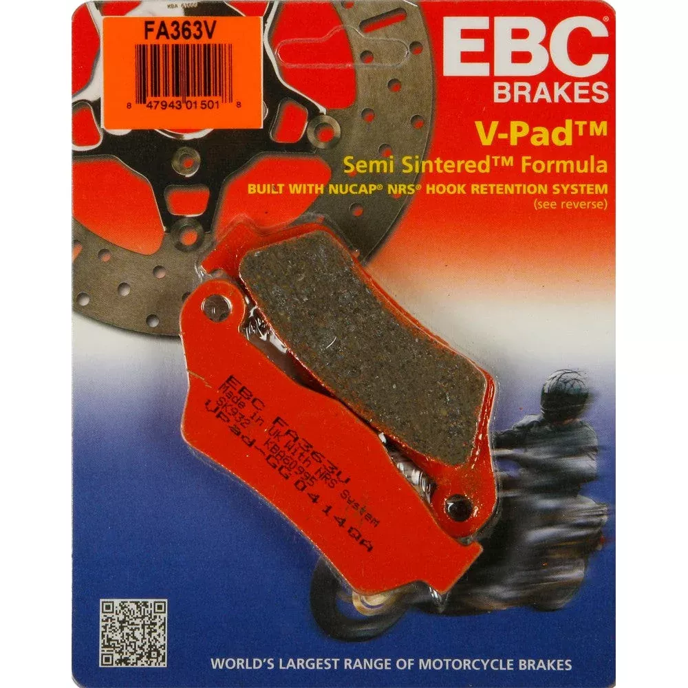 EBC 1 Pair V-Pad Semi-Sintered Touring Brake Pads MPN FA363V