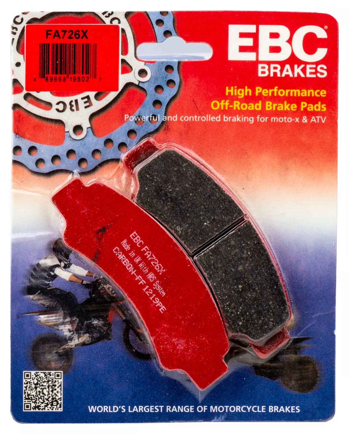 EBC FA702R R Series Sintered Front Right Brake Pads Honda Pioneer / Talon 2016-2023