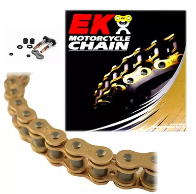EK 520SRX2 Gold Sport Race QX-Ring Motorcycle Chain (Screw Master)