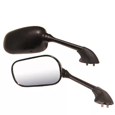 EMGO OEM Replacement Mirror for Yamaha YZF R1 04-06 Right Side Black (20-80541)