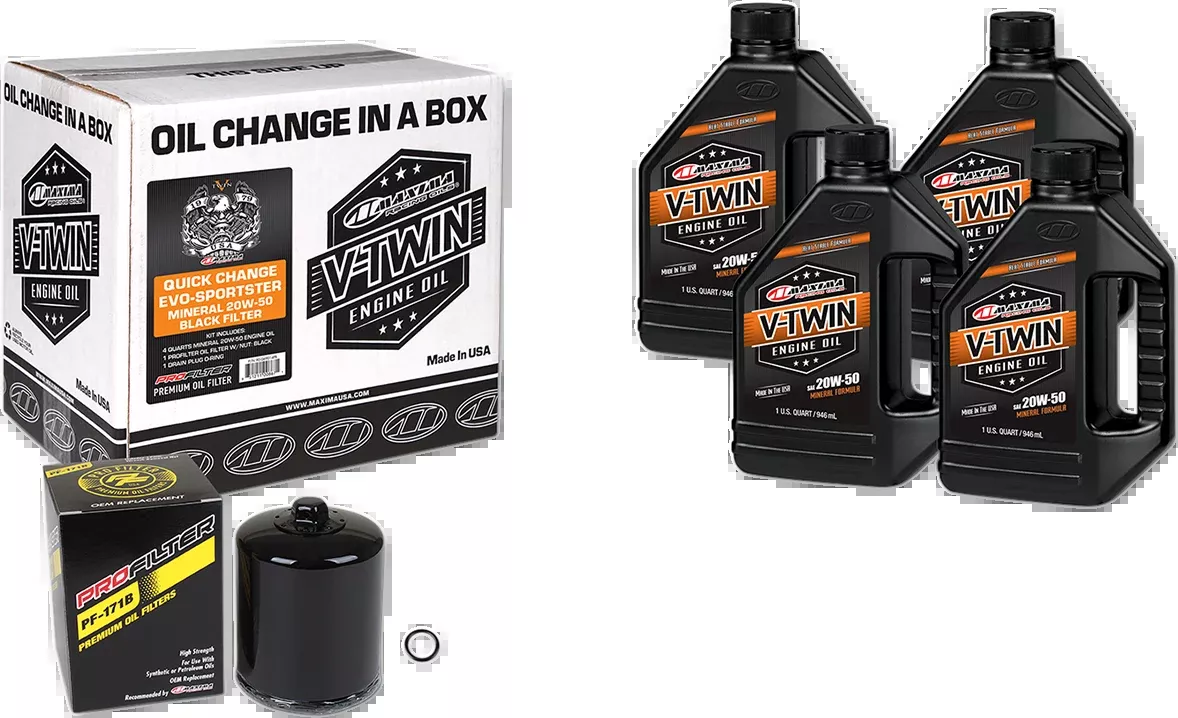 Evo/Sportster Quick Oil Change Kit - Black Filter