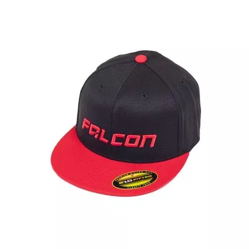 Falcon Shocks 2-TONE FLAT VISOR HAT – BLACK/RED –LG/XL 93-07-04-011
