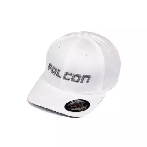 Falcon Shocks Curved Visor Hat – White/Silver – SM/MD 93-03-02-005
