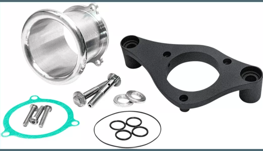 Feuling 3" Velocity Stack for 17-23 Harley Davidson Touring Models - Raw Machined w/ Black Backing Plate