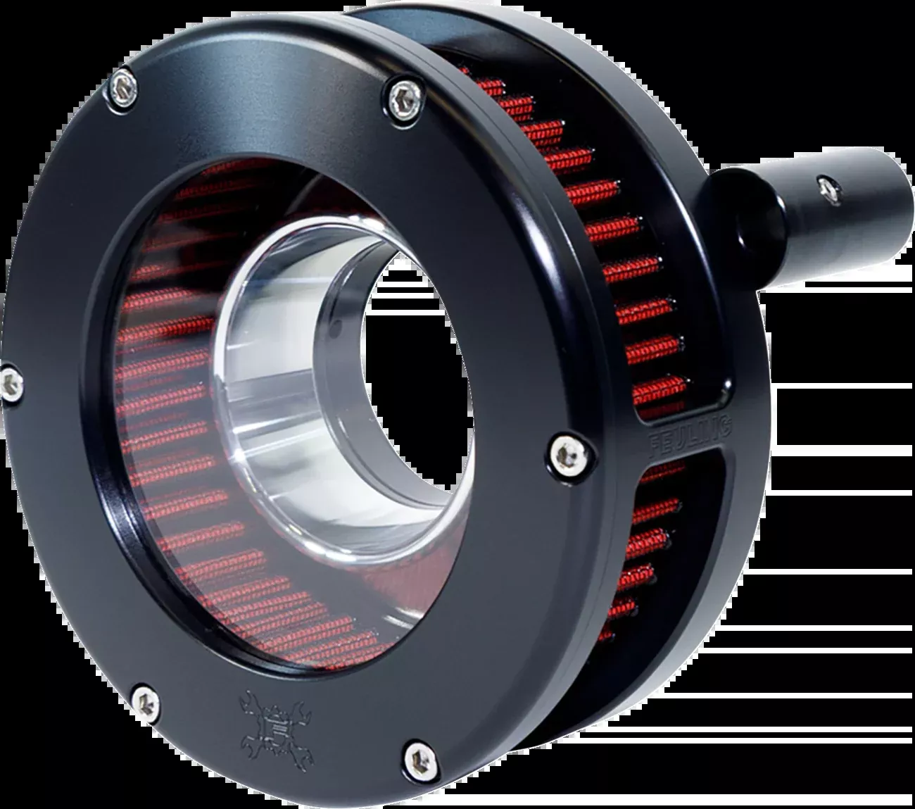 Feuling BA Slim Air Cleaner Kit - Black/Clear - Red Filter - '93-'99 EVO Big Twin - 5464-S