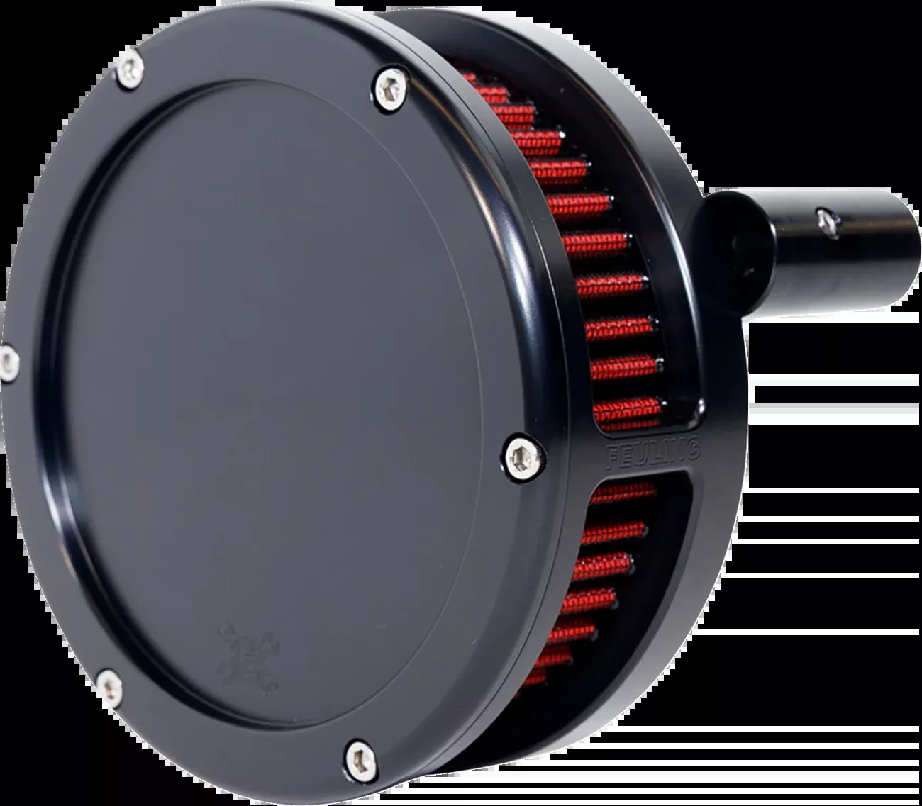 Feuling BA Slim Air Cleaner Kit - Black - Red Filter - Twin Cam - 5443-S